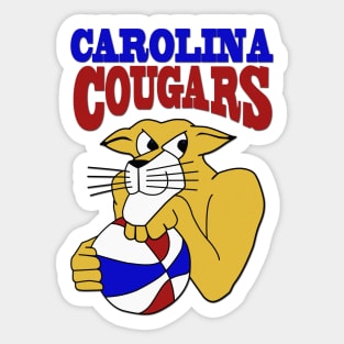 Defunct Carolina Cougars ABA Basketball Sticker